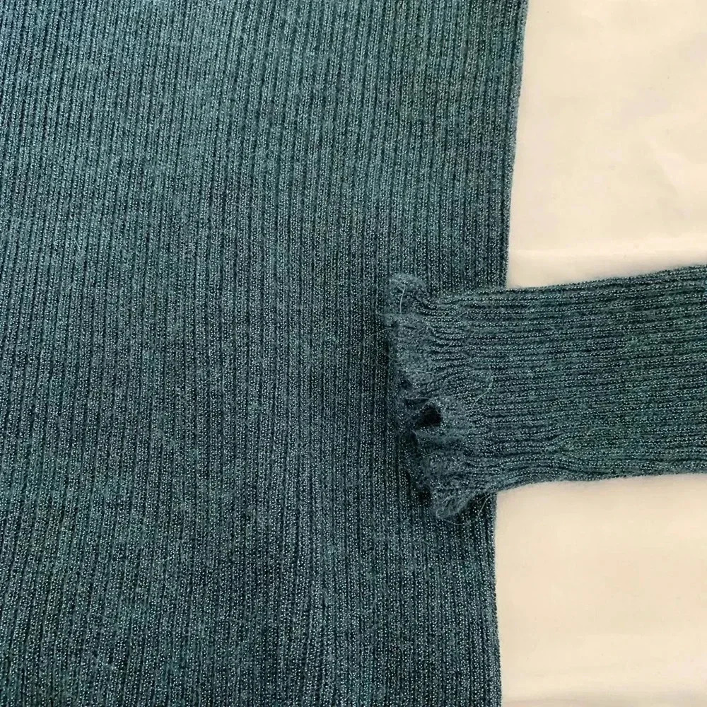 Rebecca Taylor Ribbed Ruffle top - Picture 7 of 9